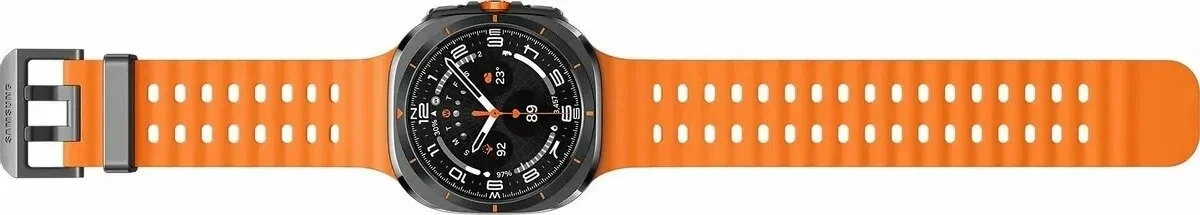 Смарт-часы Samsung Galaxy Watch Ultra LTE 47мм 1.5" AMOLED корпус черный, ремешок оранжевый