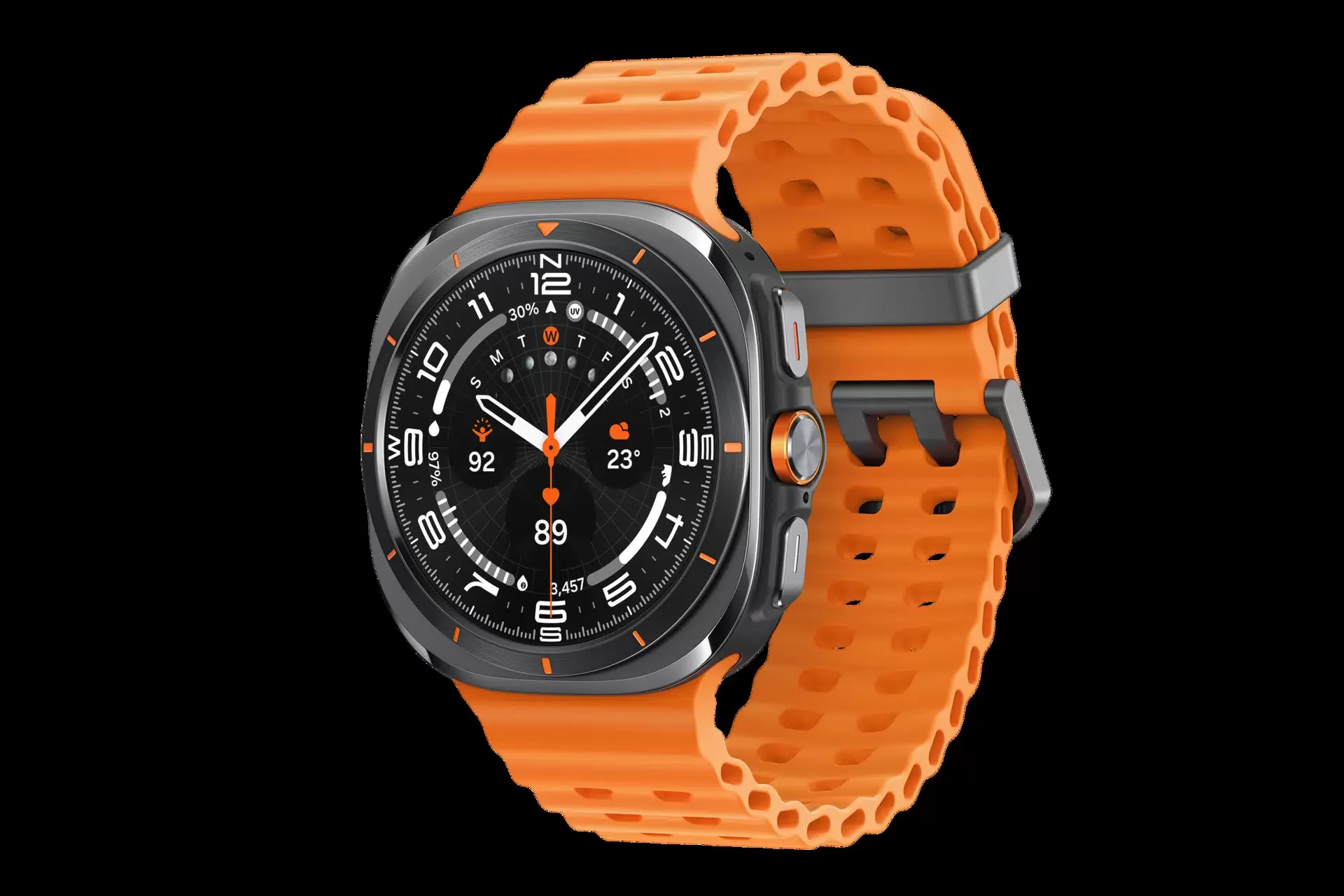 Смарт-часы Samsung Galaxy Watch Ultra LTE 47мм 1.5" AMOLED корпус черный, ремешок оранжевый