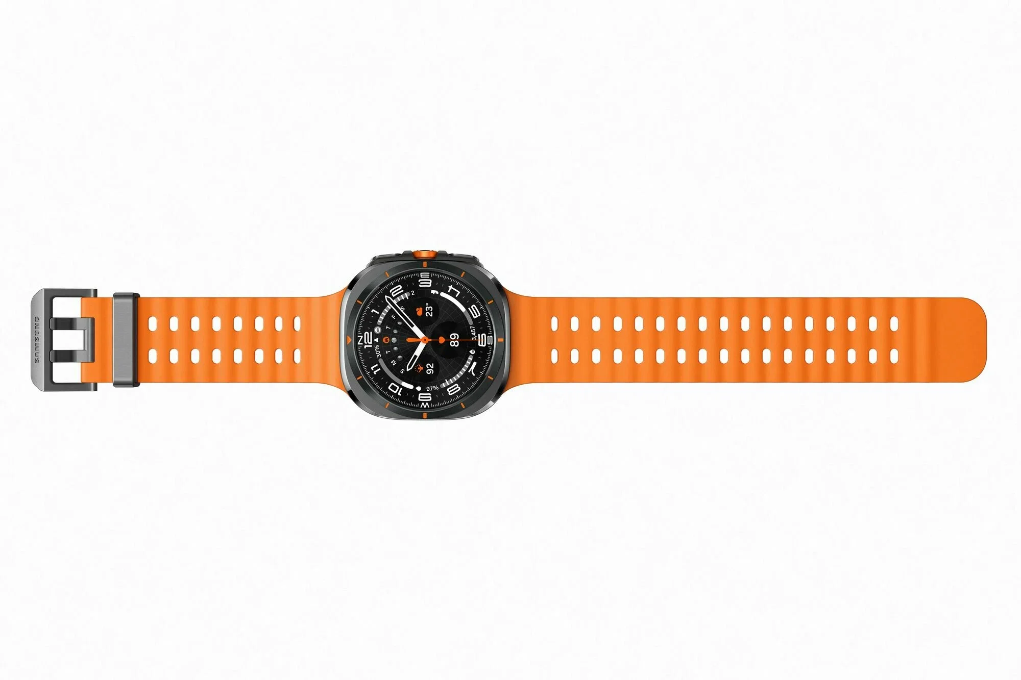 Смарт-часы Samsung Galaxy Watch Ultra LTE 47мм 1.5" AMOLED корпус черный, ремешок оранжевый