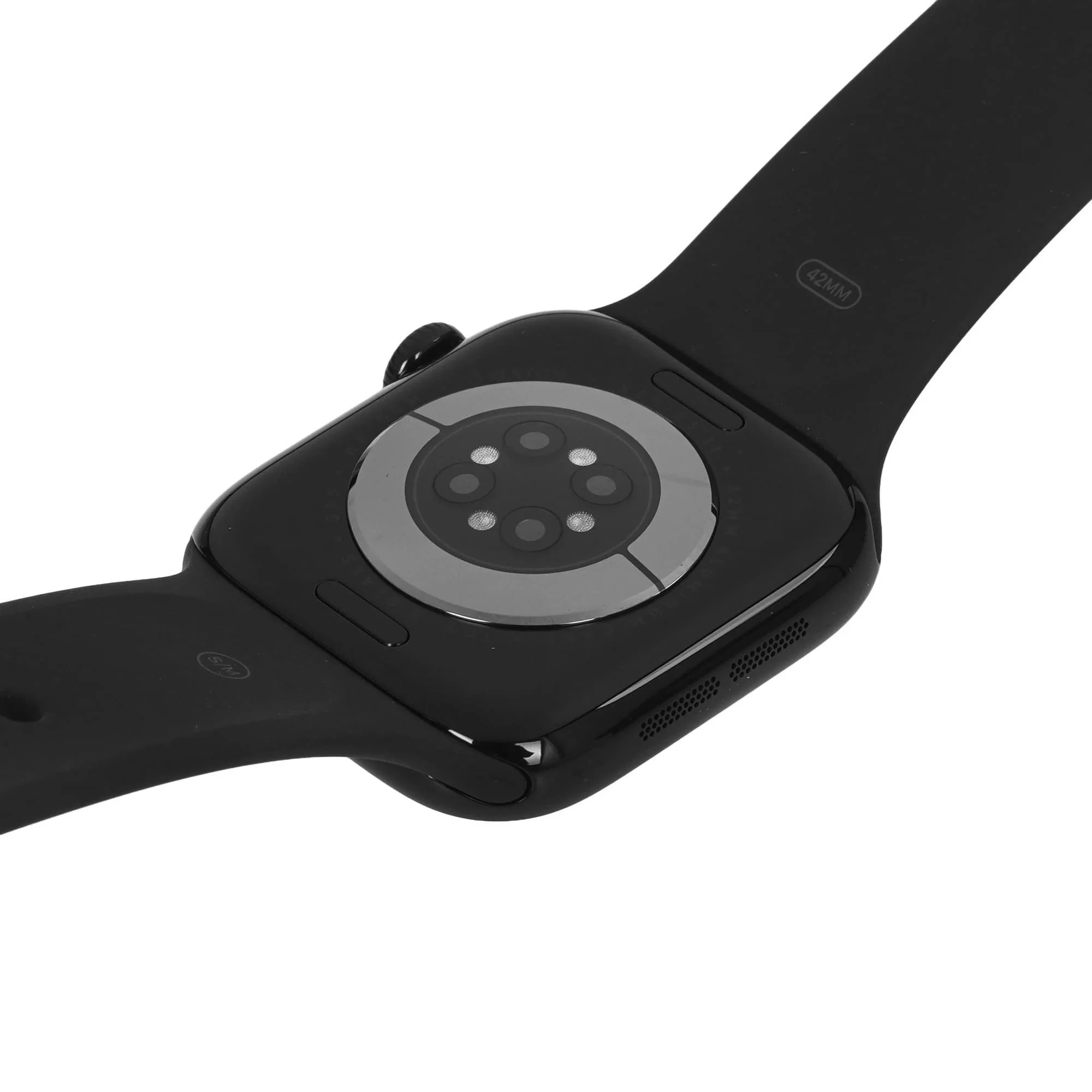Умные часы Apple Watch Series 11 A3331 42мм OLED корп.черный Sport Band рем.черный разм.брасл.:140-190мм (MEQT4LW/A)