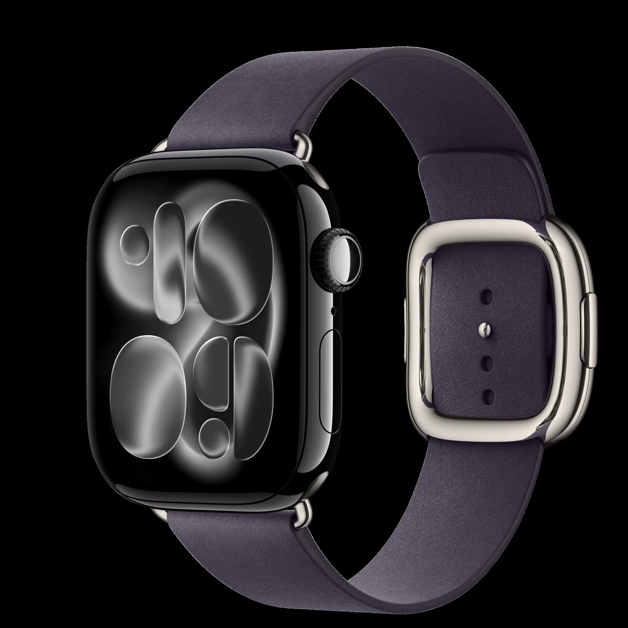 Умные часы Apple Watch Series 11 A3331 42мм OLED корп.черный Sport Band рем.черный разм.брасл.:140-190мм (MEQT4LW/A)