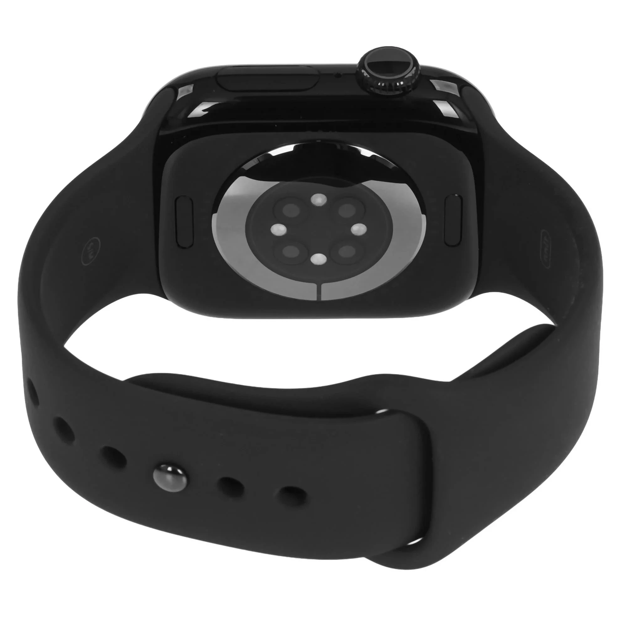 Умные часы Apple Watch Series 11 A3331 42мм OLED корп.черный Sport Band рем.черный разм.брасл.:140-190мм (MEQT4LW/A)