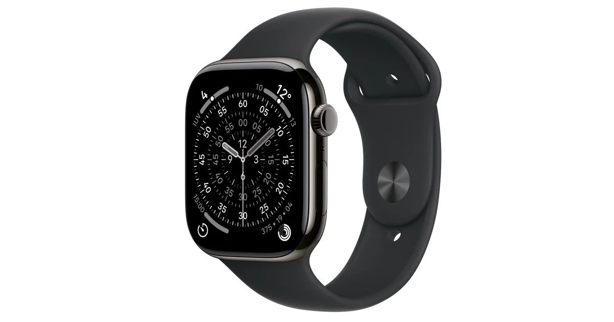Умные часы Apple Watch Series 11 A3333 46мм OLED корп.черный Sport Band рем.черный разм.брасл.:M/L (MEUX4LW/A)