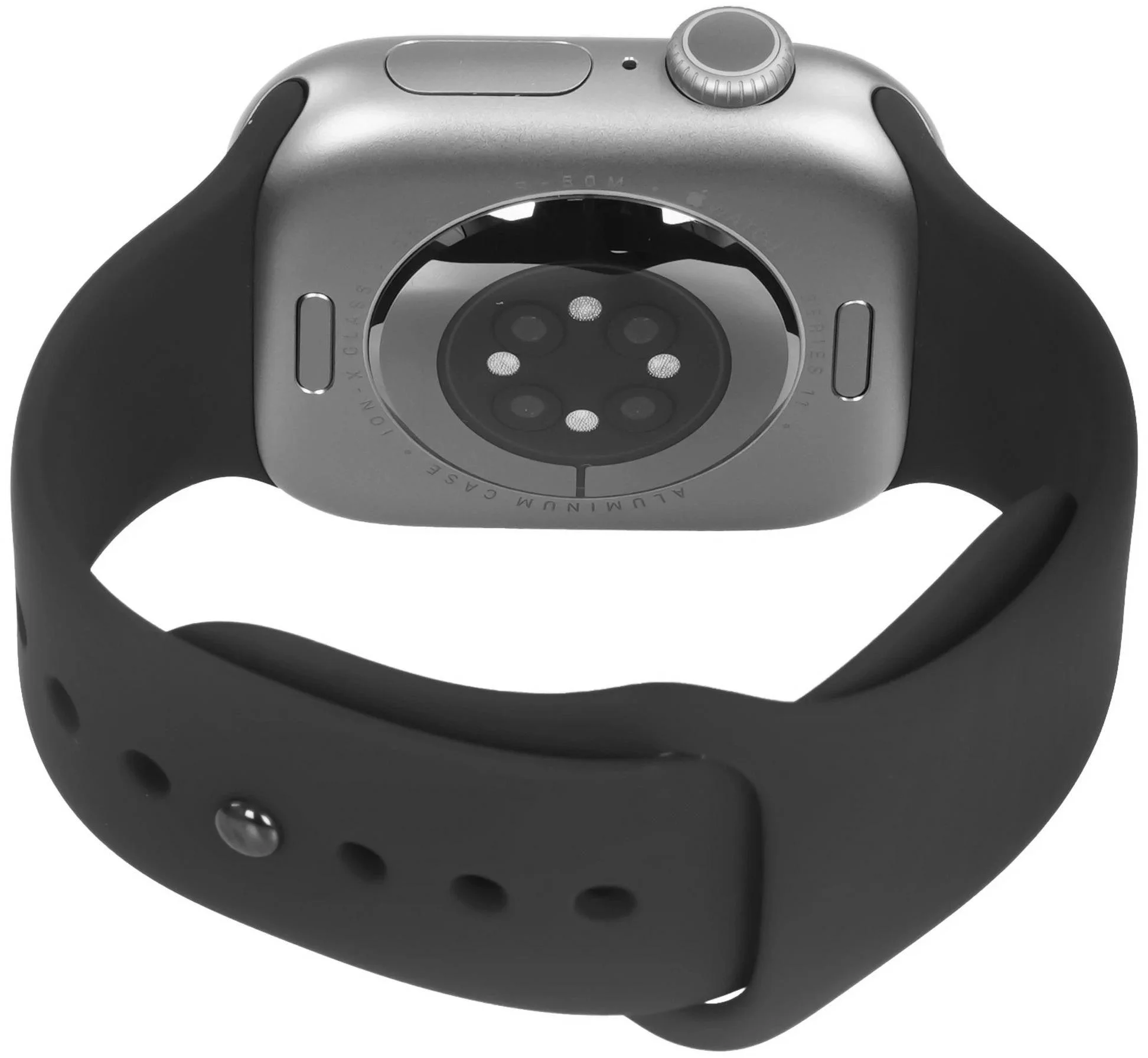 Умные часы Apple Watch Series 11 A3333 46мм OLED корп.черный Sport Band рем.черный разм.брасл.:M/L (MEUX4LW/A)