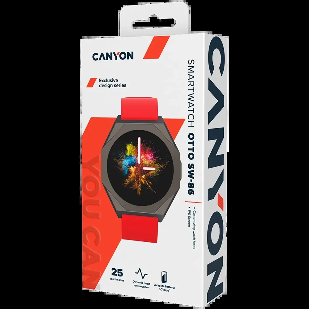 Умные часы CANYON Otto SW-86, Smart watch Realtek 8762DK LCD 1.3''