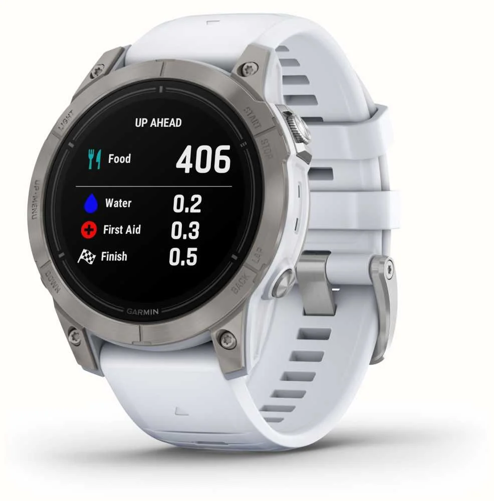 Умные часы Garmin Epix (Gen 2) Sapphire титановый белый 47мм