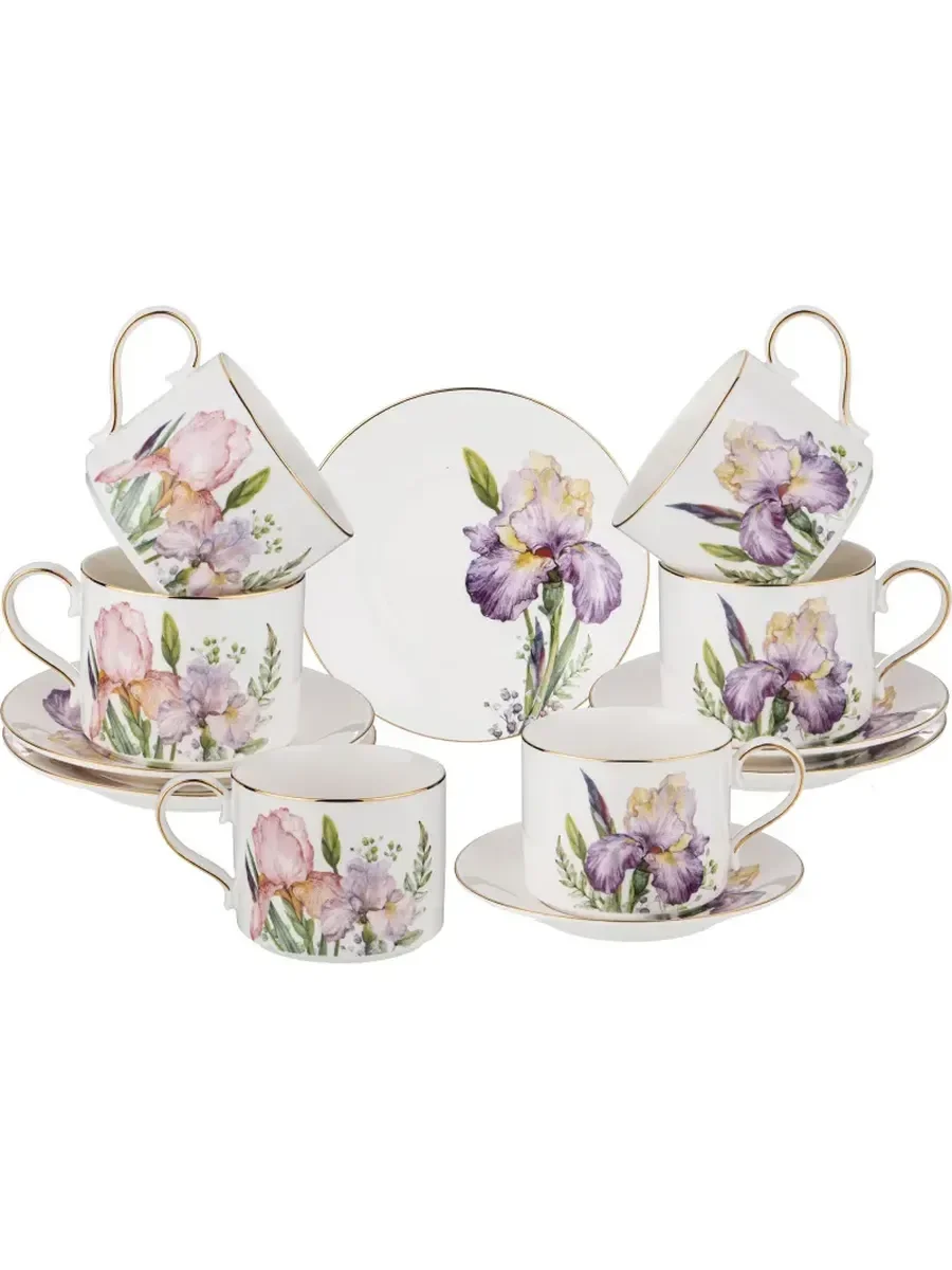 ЧАЙНЫЙ НАБОР LEFARD "IRISES" НА 6 ПЕР. 12 ПР. 280 МЛ (КОР=4НАБ.)