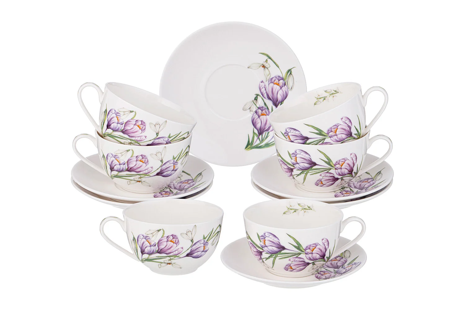 ЧАЙНЫЙ НАБОР LEFARD "IRISES" НА 6 ПЕР. 12 ПР. 300 МЛ (КОР=4НАБ.)