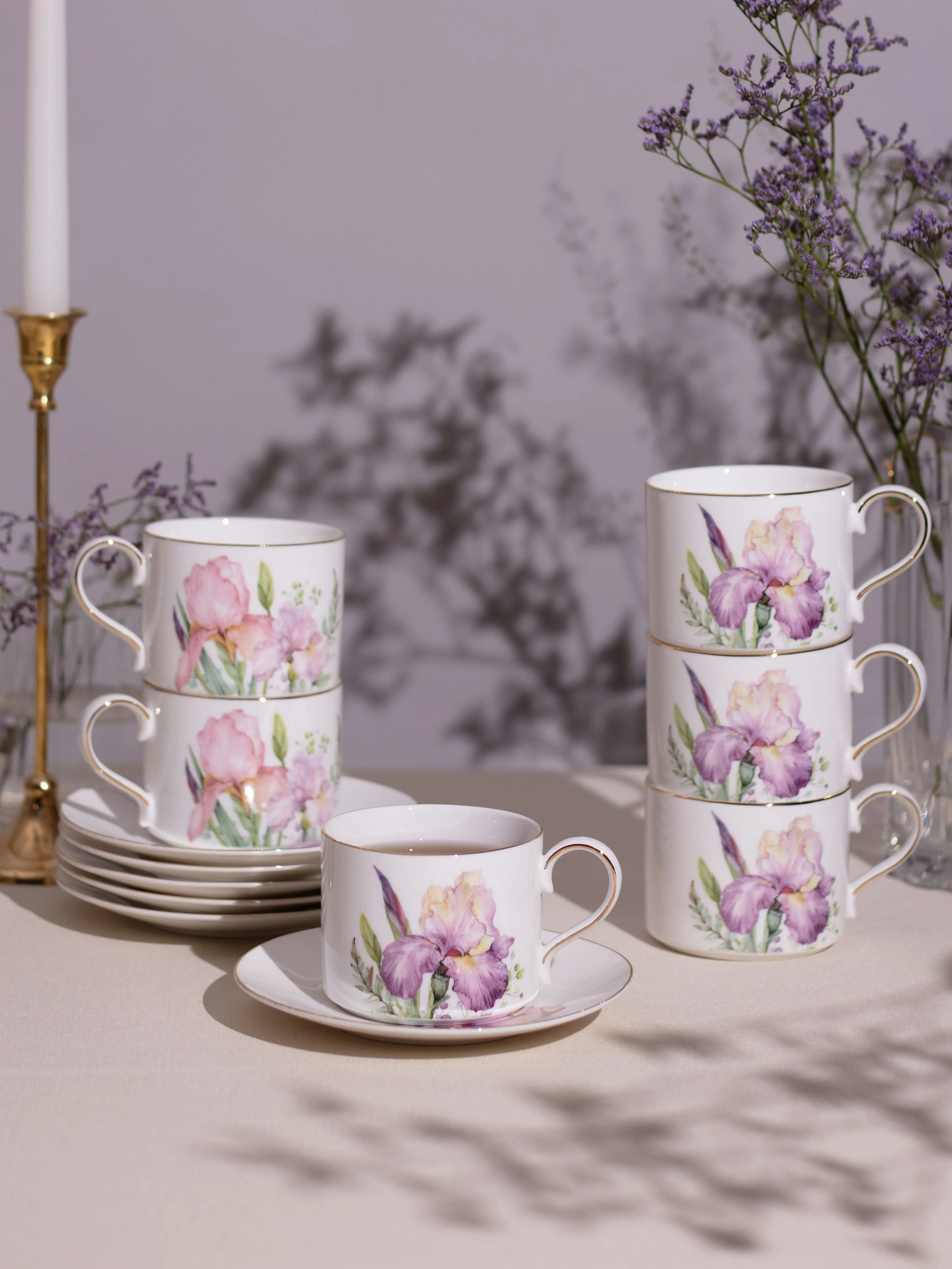 ЧАЙНЫЙ НАБОР LEFARD "IRISES" НА 6 ПЕР. 12 ПР. 300 МЛ (КОР=4НАБ.)