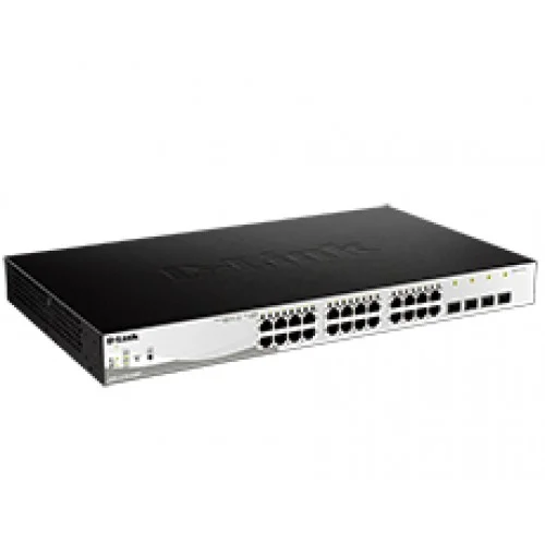 Коммутатор D-Link DGS-1210-28MP DGS-1210-28MP/F 24G 24PoE+ 370W настраиваемый
