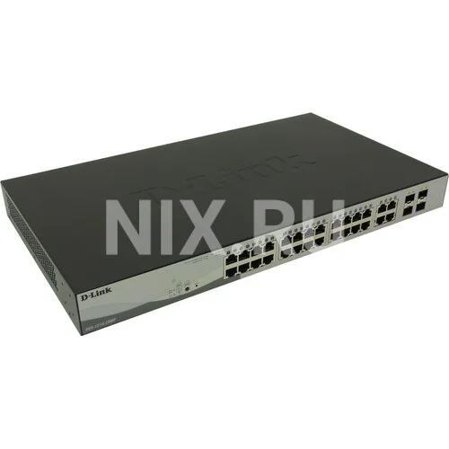 Коммутатор D-Link DGS-1210-28MP DGS-1210-28MP/F 24G 24PoE+ 370W настраиваемый