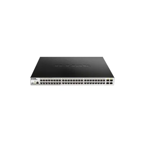 Коммутатор D-Link DGS-1210-52P/ME/B1A, L2 Managed Switch with 48 10/100/1000Base-T ports and 4 1000Base-X SFP ports (8 PoE ports 802.3af/802.3at (30 W