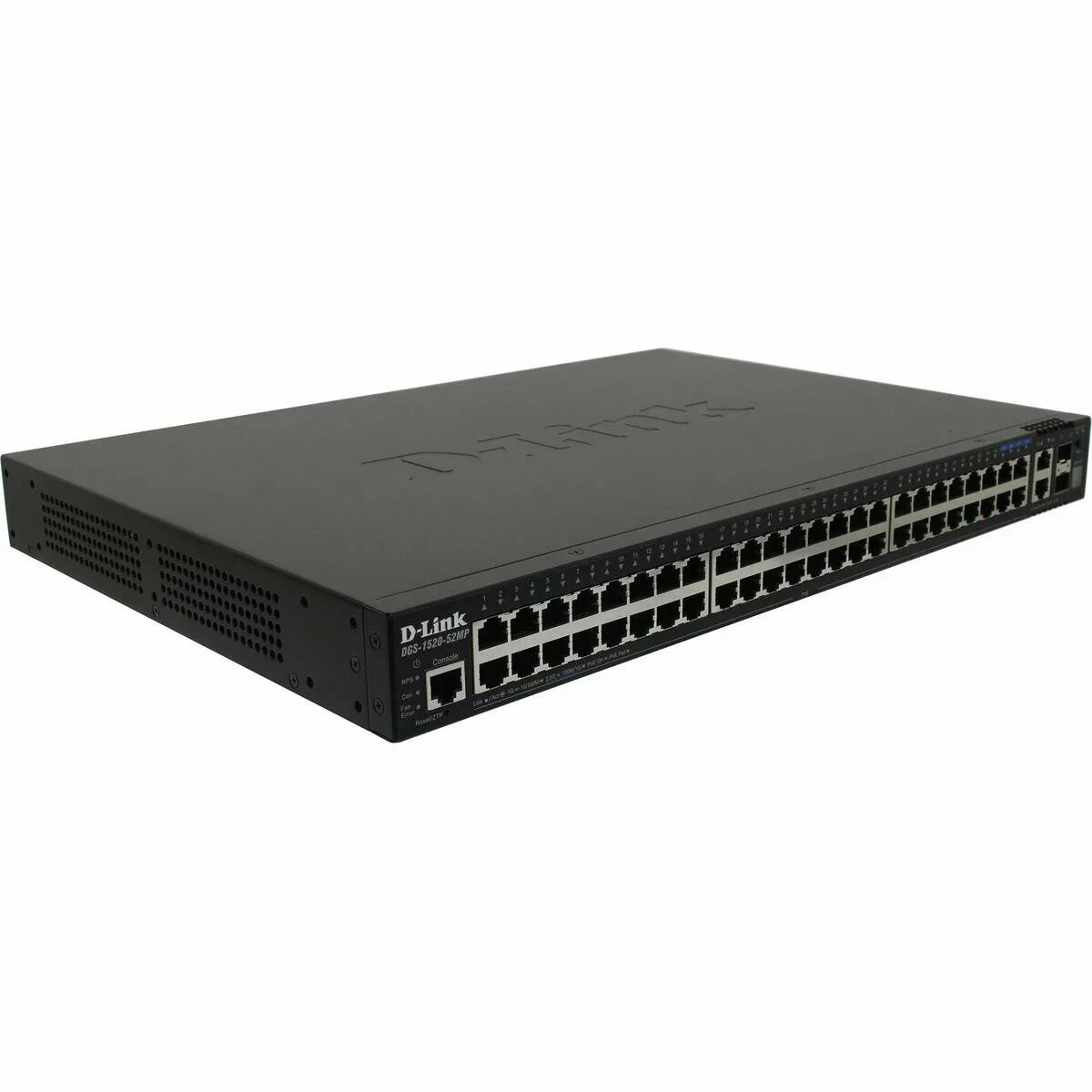 Коммутатор D-Link DGS-1520-52MP/A2A (L3) 48x1Гбит/с 2x10Гбит/с 4x2.5Гбит/с 2SFP+ 48PoE+ 370W управляемый
