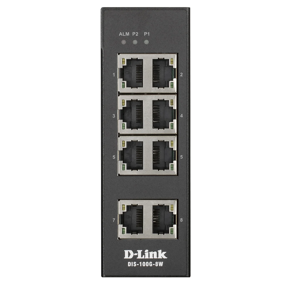 Коммутатор D-Link DIS-100E-8W/A1A, L2 Unmanaged Industrial Switch with 8 10/100Base-TX ports.1K Mac address, 802.3x Flow Control, Stand-alone, Auto MD
