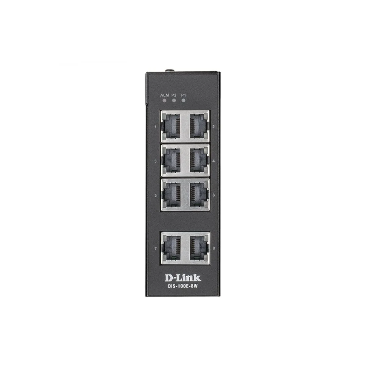 Коммутатор D-Link DIS-100E-8W/A1A, L2 Unmanaged Industrial Switch with 8 10/100Base-TX ports.1K Mac address, 802.3x Flow Control, Stand-alone, Auto MD