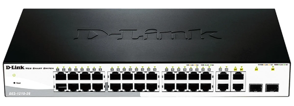 Коммутатор D-Link Gigabit Smart Switch with 16 10/100/1000Base-T ports and 4 Gigabit MiniGbIC (SFP) ports