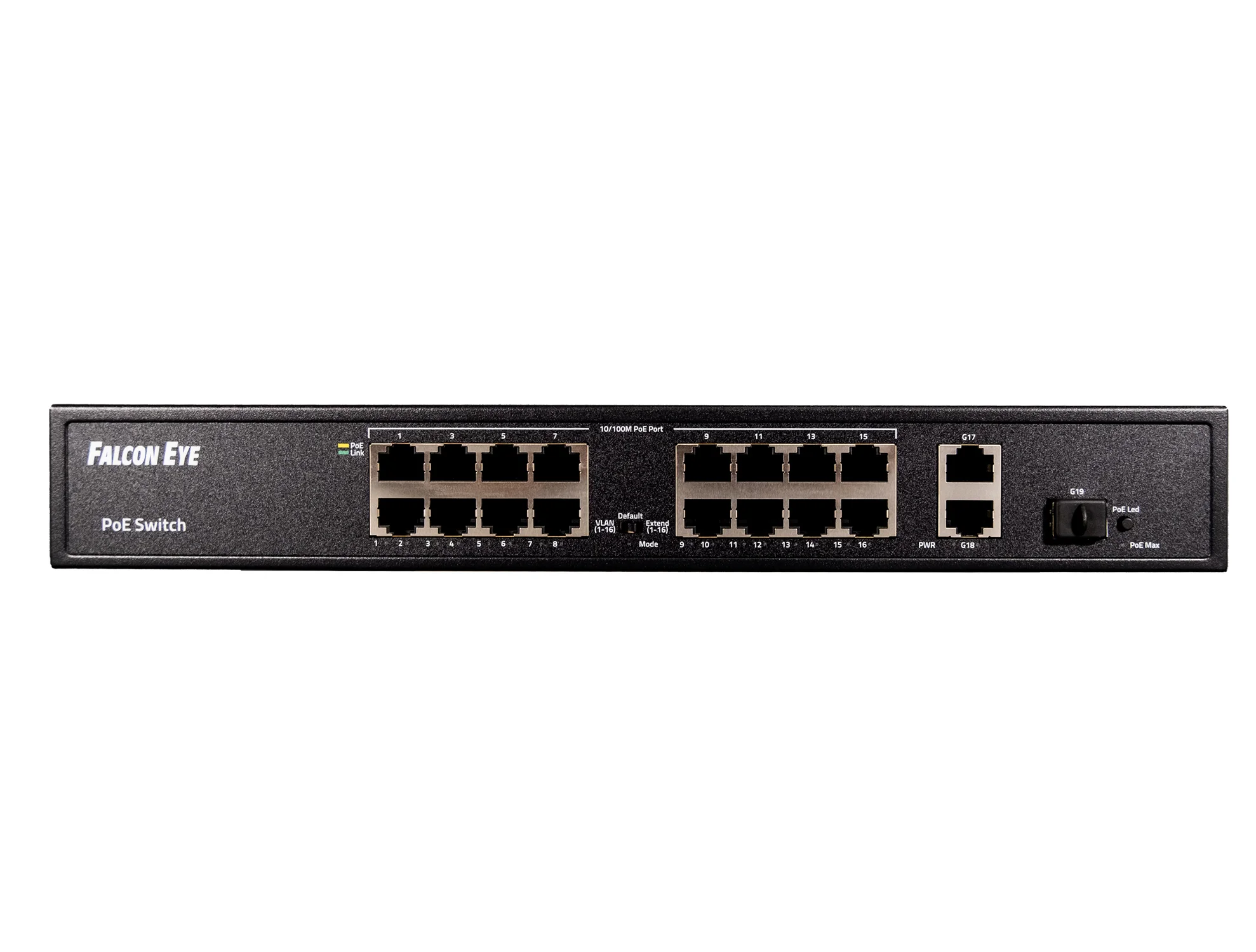 Коммутатор Falcon Eye FE-16FPG2S1 00-00330354 16x100 Мбит/с 2x1 Гбит/с 16PoE