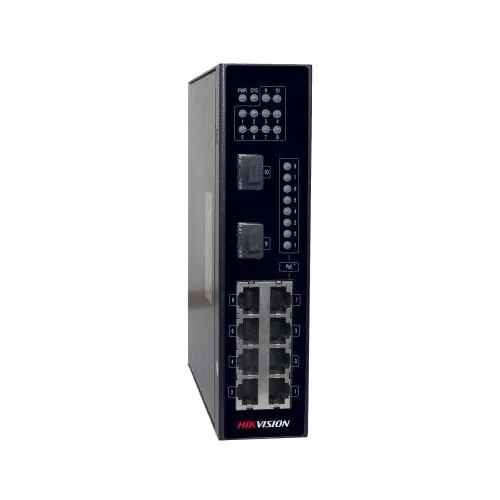 Коммутатор Hikvision DS-3T0310P 8x100Mb 2SFP 8PoE+ 240W неуправляемый