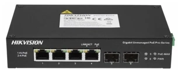Коммутатор Hikvision DS-3T0506HP-E/HS неуправляемый