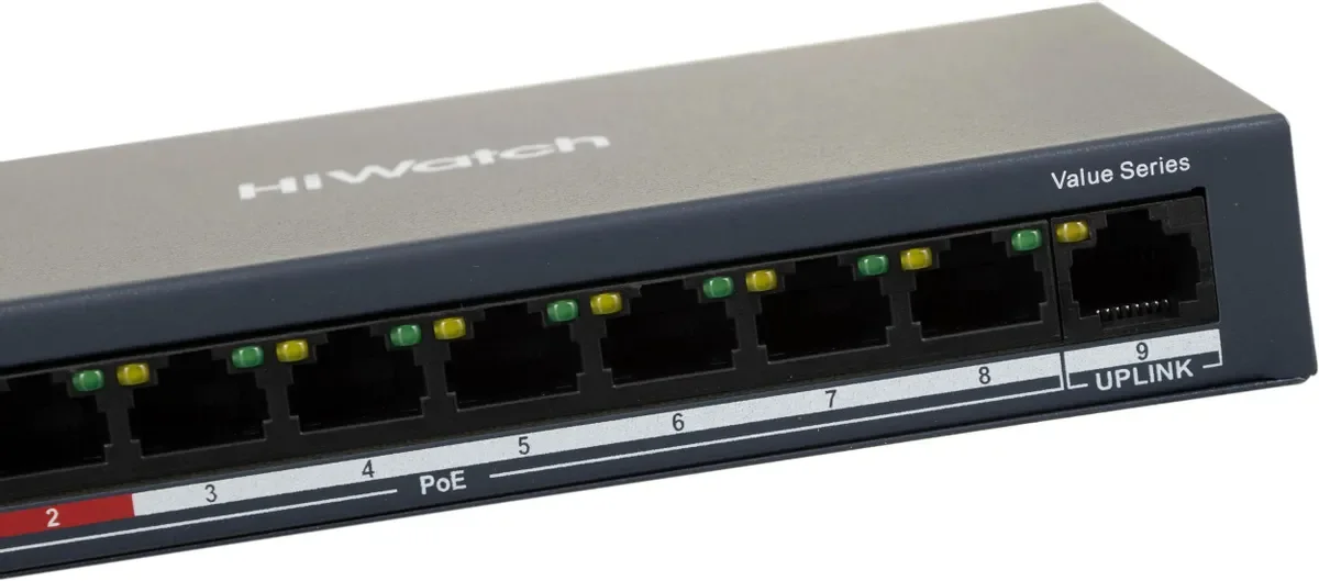 Коммутатор Hikvision HiWatch DS-S908P(B)