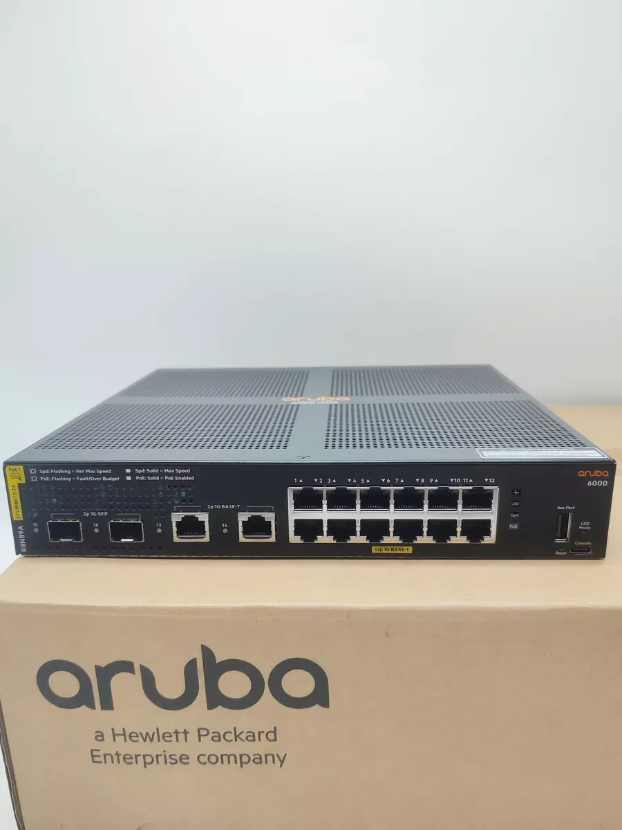 Коммутатор HPE Aruba 6000 R8N89A#ABB 2SFP 12PoE 139W управляемый