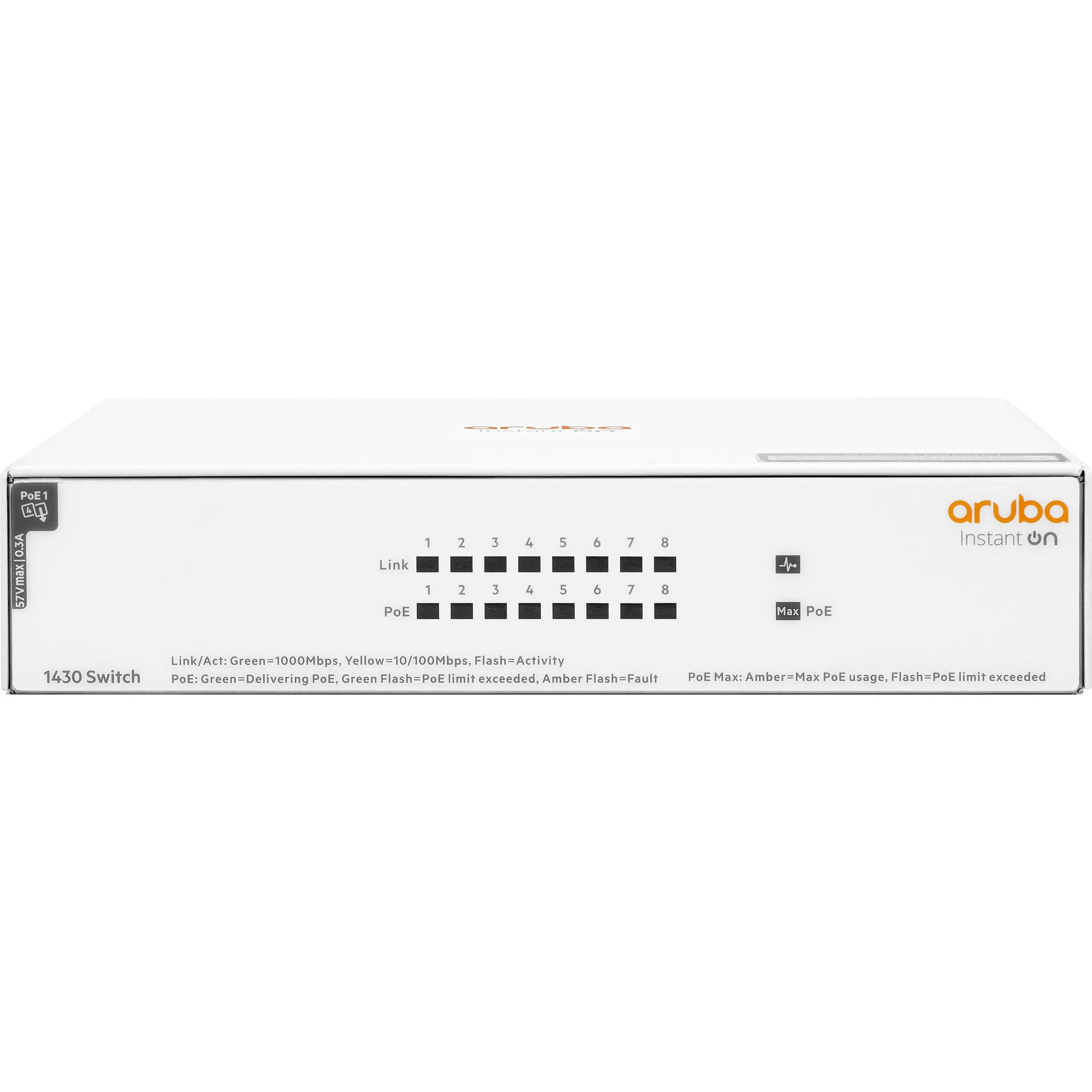 Коммутатор HPE Aruba Instant On 1430 8G Class4 PoE 64W Switch Switch
