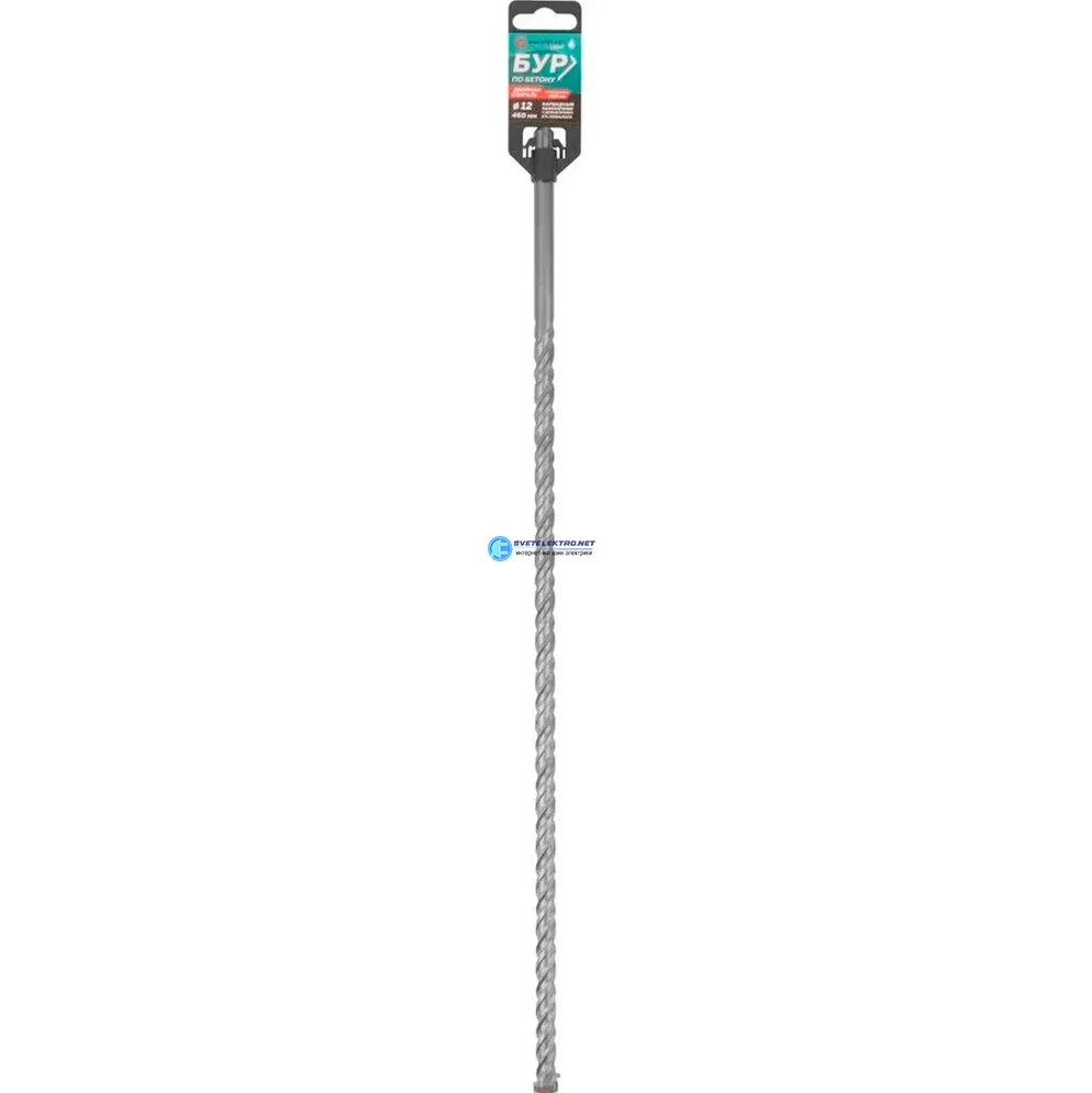 Бур Hilberg S12460 по бетону Д=12мм Дл=460мм для дрелей/перфораторов