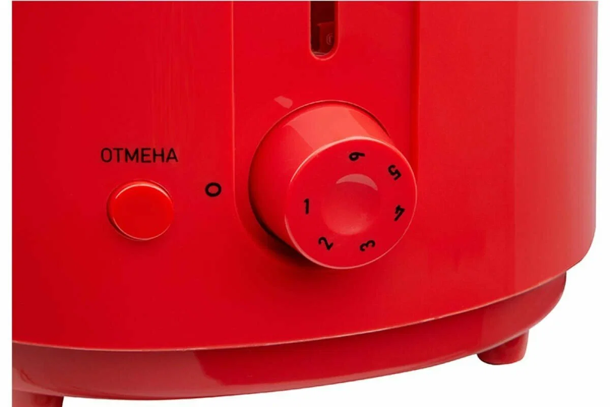 Тостер HomeStar HS-1050, цвет: красный, 750 Вт