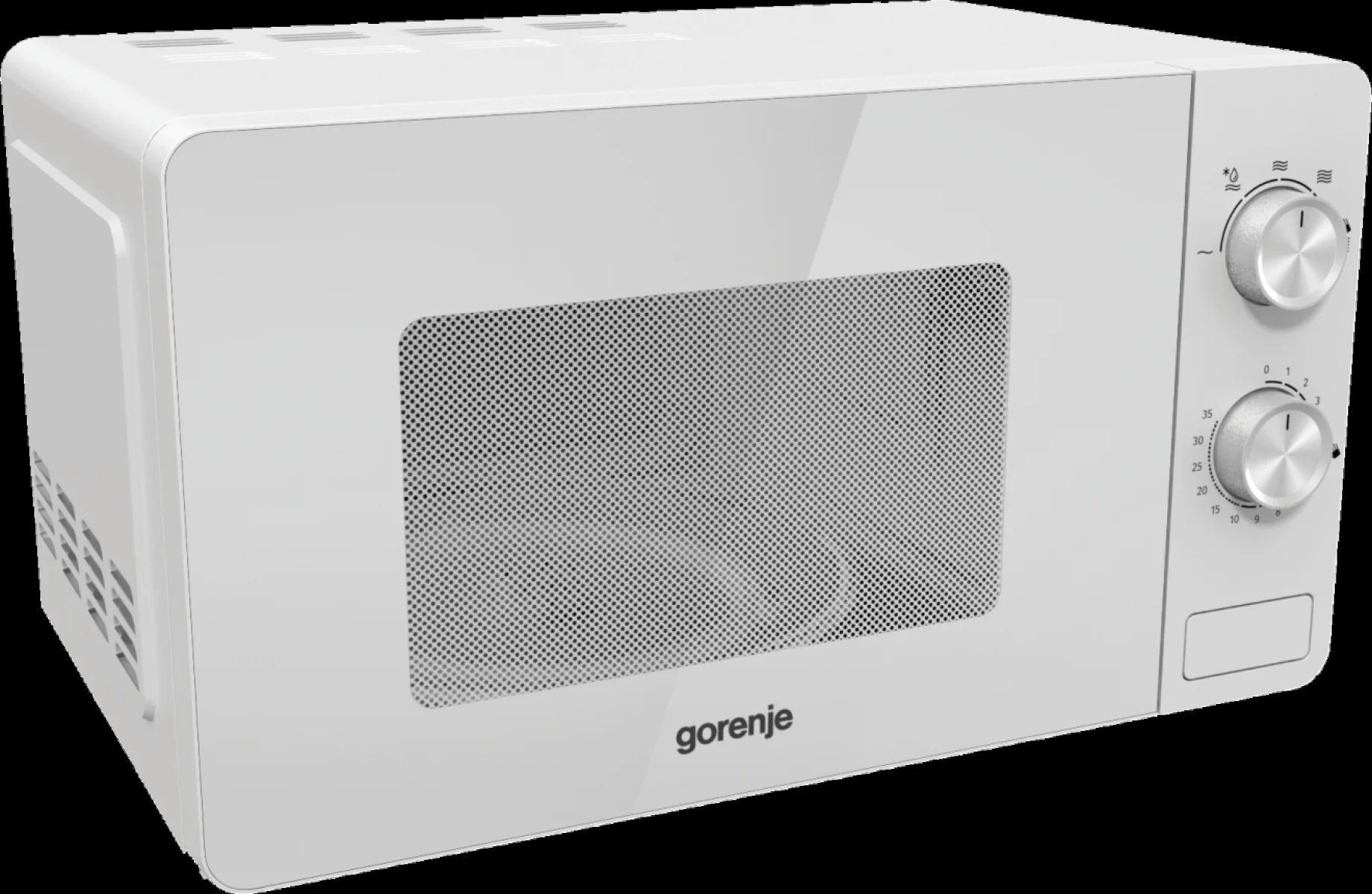 СВЧ печь-соло Gorenje MO20E1W2 белый, 20 л, 800 Вт, переключатели - поворотный механизм