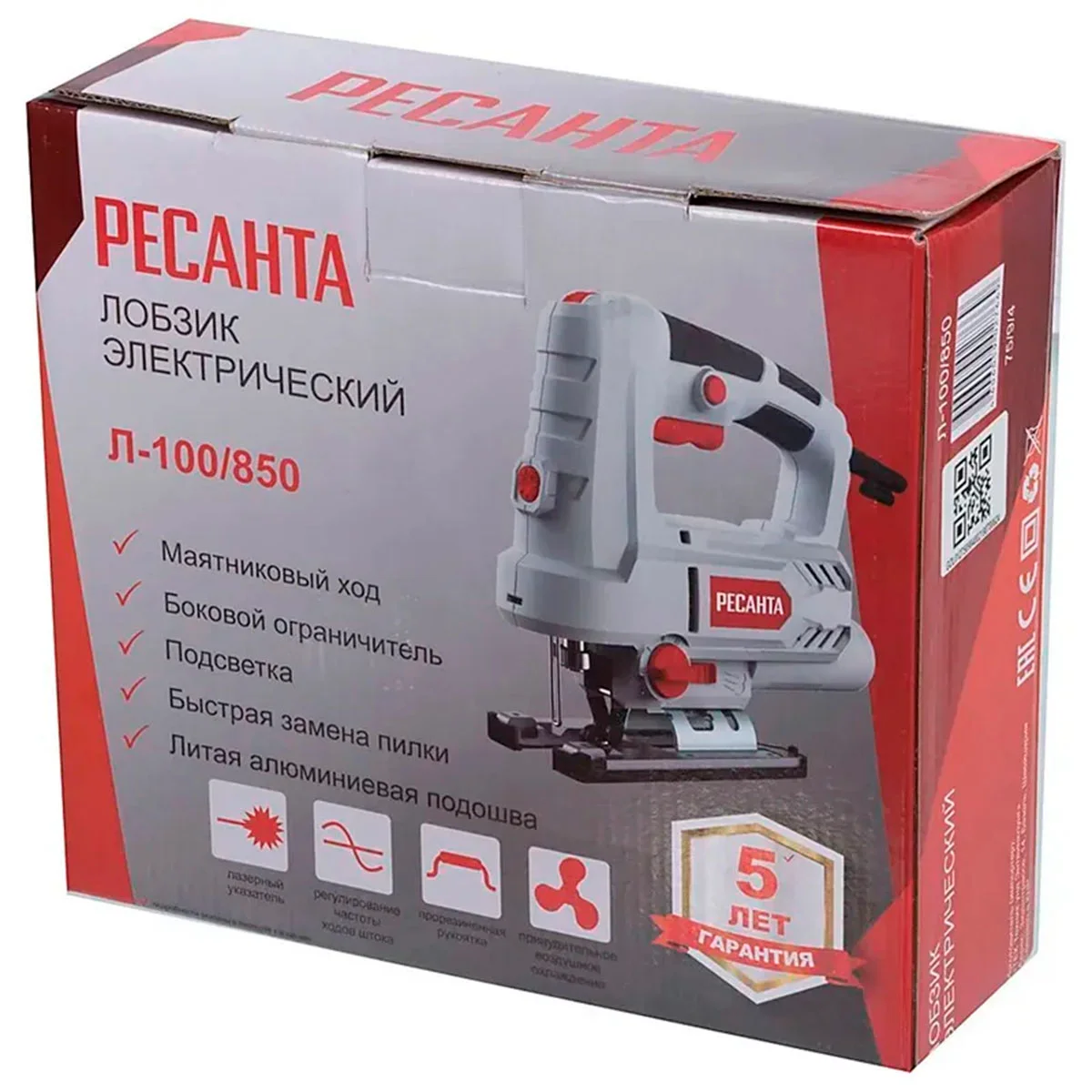 Лобзик Ресанта Л-100/850 850Вт 3000ходов/мин от электросети