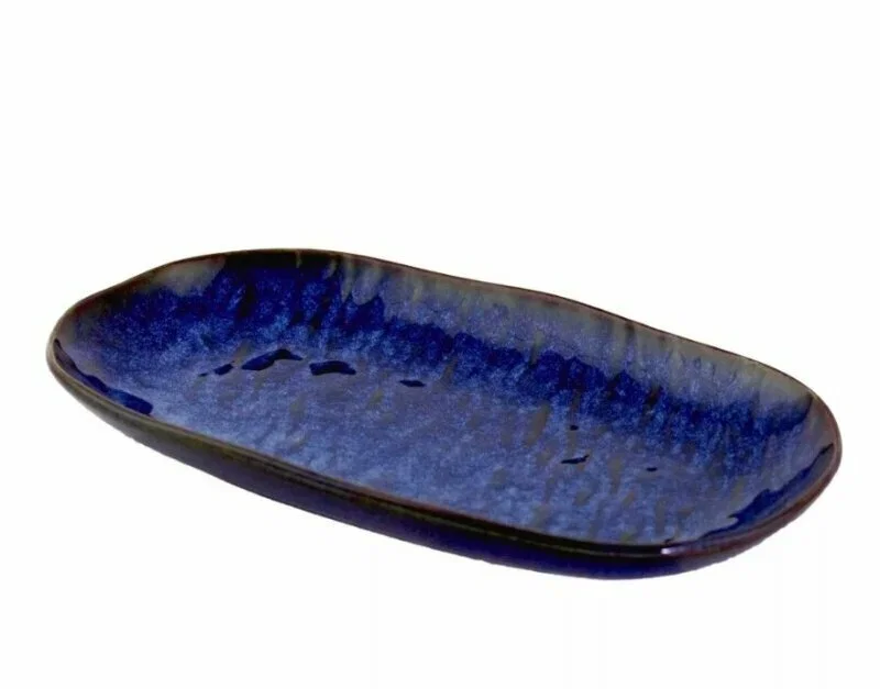 133-303 Овальное блюдо 31х18,5х3,5см AQUAMARINE в под.уп.(х24)Фарфор