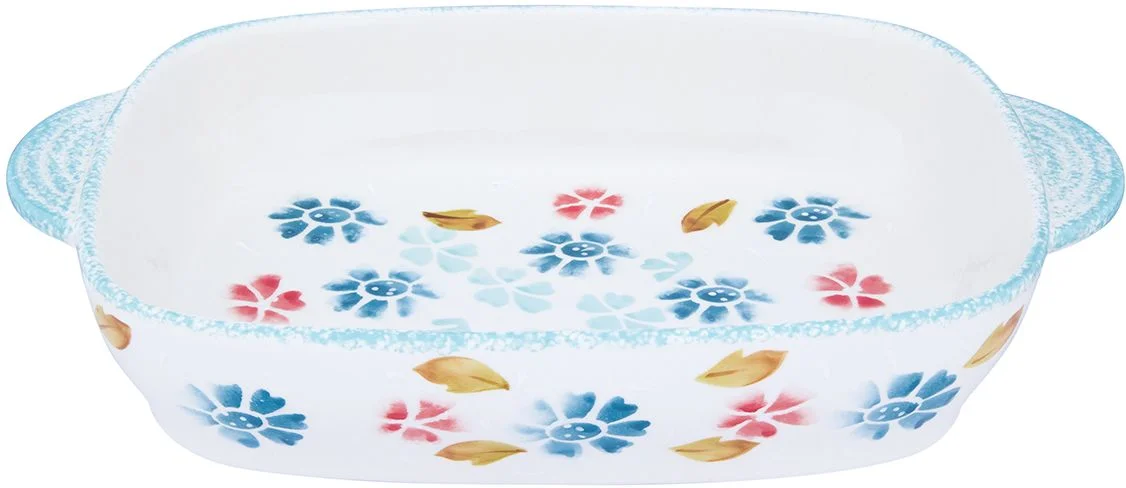133-314 Прямоугольное блюдо для запекания 36,5х22х7см AQUAMARINE для запекания в под.уп.(х8)Фарфор