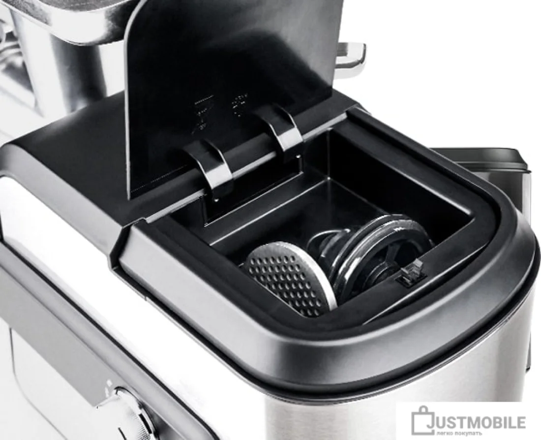 Мясорубка электрическая Centek CT-1623 серый, 2200 Вт, 2.2 кг/мин, реверс, защита от перегрузки, металлический лоток, насадки - 4