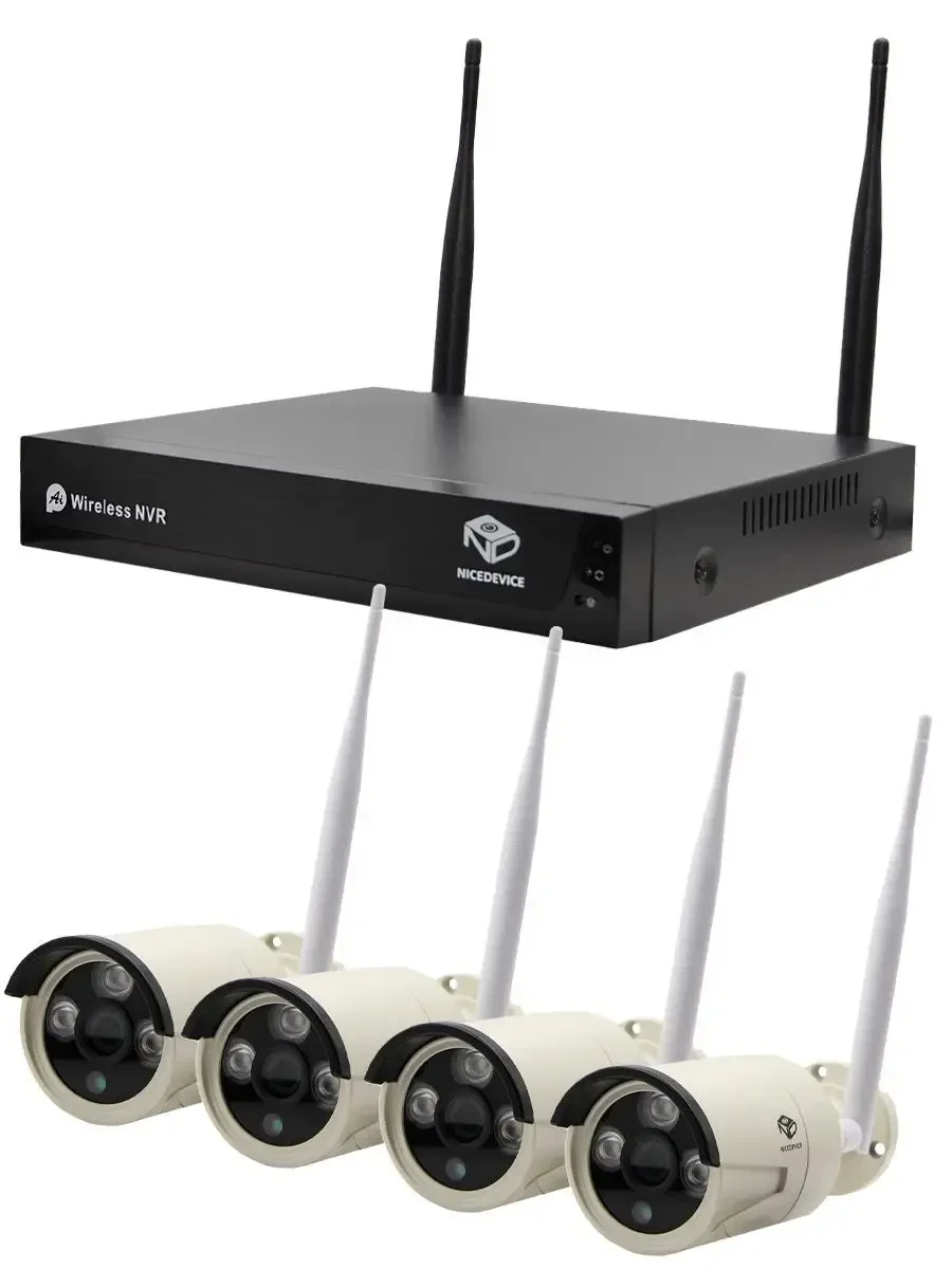 WiFi видеокамера Комплект из 4-х уличных NICEDEVICE ND0401