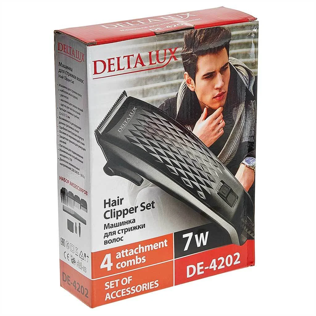 Машинка для стрижки DELTA LUX DE-4202 серый