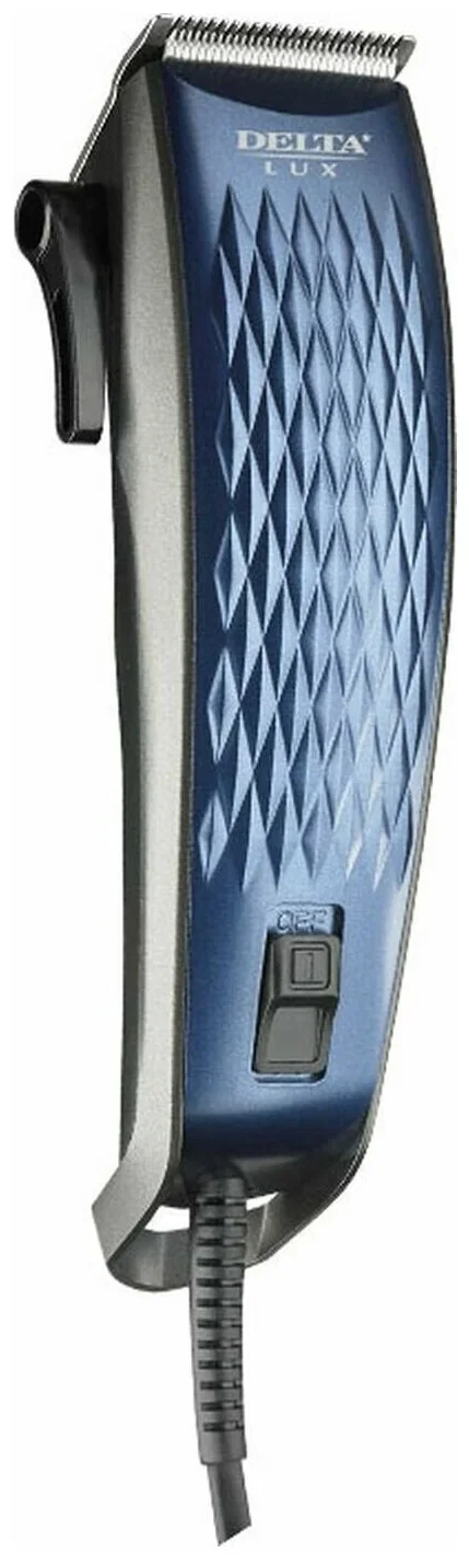 Машинка для стрижки Delta LUX DE-4202 синий, 7 Вт, 4 съемных гребня (24)