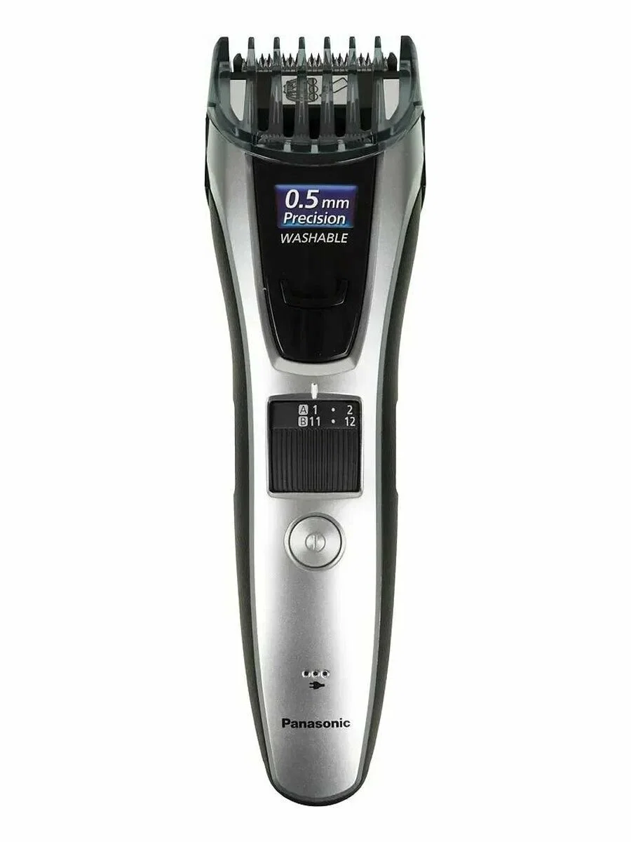 Машинка для стрижки Panasonic ER-GB70-S520 серебристый/черный (насадок в компл:2шт)