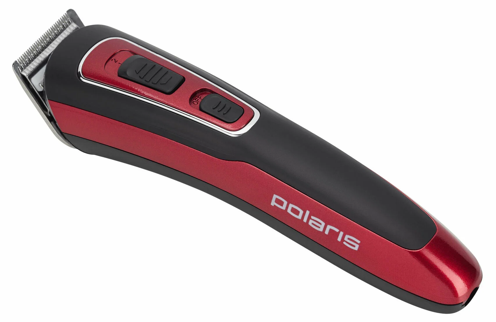 Машинка для стрижки Polaris PHC-3019RC Retro (акк./сеть сталь,10 нас., д/бороды, усов) черно-красный