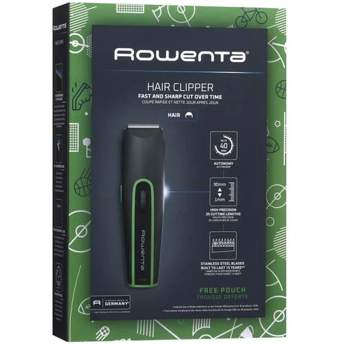 Машинка для стрижки Rowenta TN1409F0 черный/зеленый