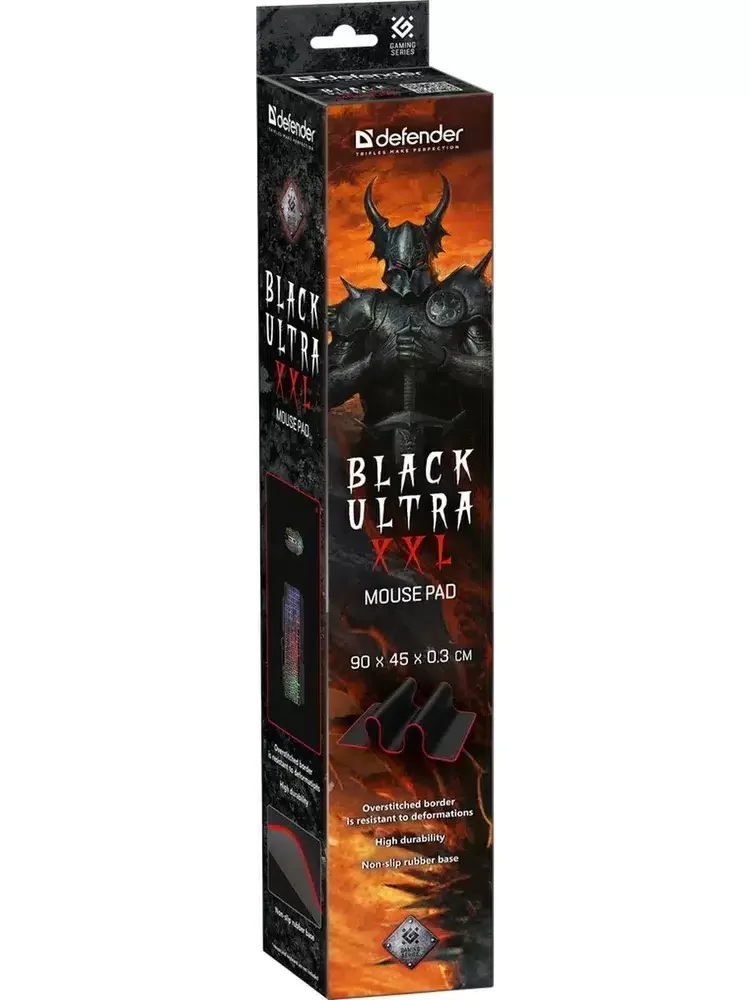 Коврик для мышек Defender Black Ultra XXL, 900x450x3 мм