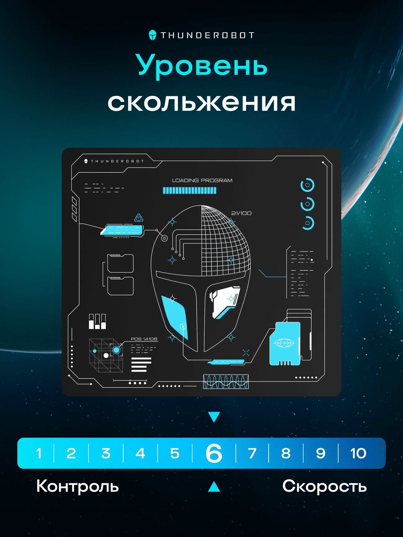Коврик для мышек Thunderobot MC4 Blueprint