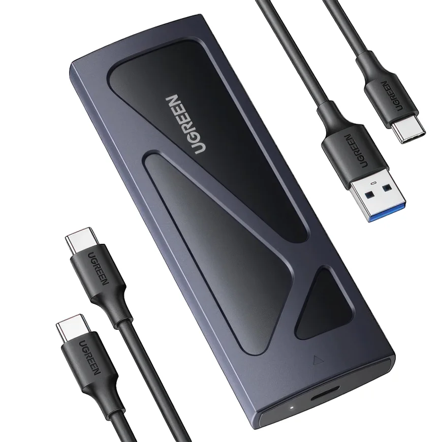 Внешний жесткий диск, накопитель и корпус Ugreen CM578, M.2 NVMe SSD, с кабелем, серый (15512)