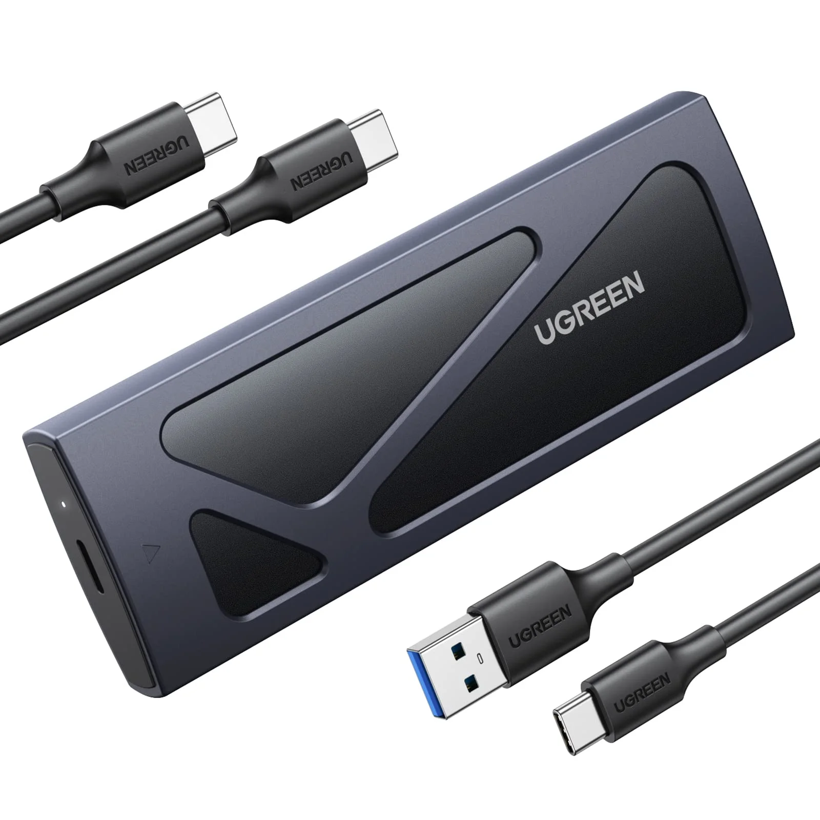 Внешний жесткий диск, накопитель и корпус Ugreen CM578, M.2 NVMe SSD, с кабелем, серый (15512)
