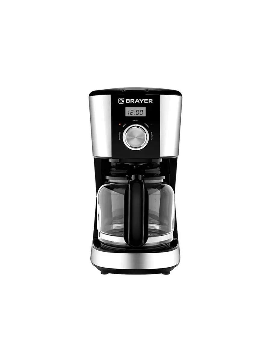 Кофеварка BRAYER BR1122 (900 Вт, 1,5 л, таймер, LCD-дисп,противокап сист.)