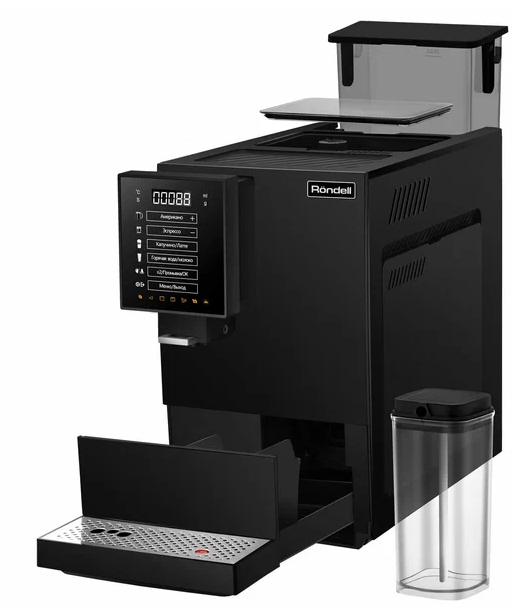 Кофеварка Rondell-МБТ RDE-1118 1350 Вт,бак 1100 мл. 20 бар, чаша 20-250 мл.100 г.5 степеней помола.
