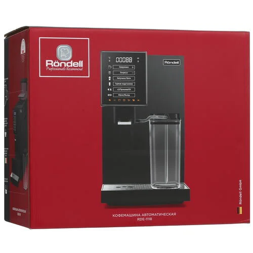 Кофеварка Rondell-МБТ RDE-1118 1350 Вт,бак 1100 мл. 20 бар, чаша 20-250 мл.100 г.5 степеней помола.