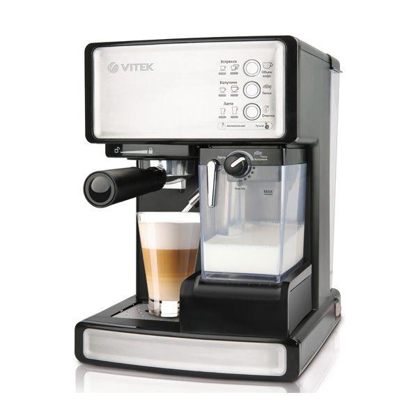 Кофеварка эспрессо Vitek VT-1514 BK (1650Вт., 15бар., объем 1,5л.)