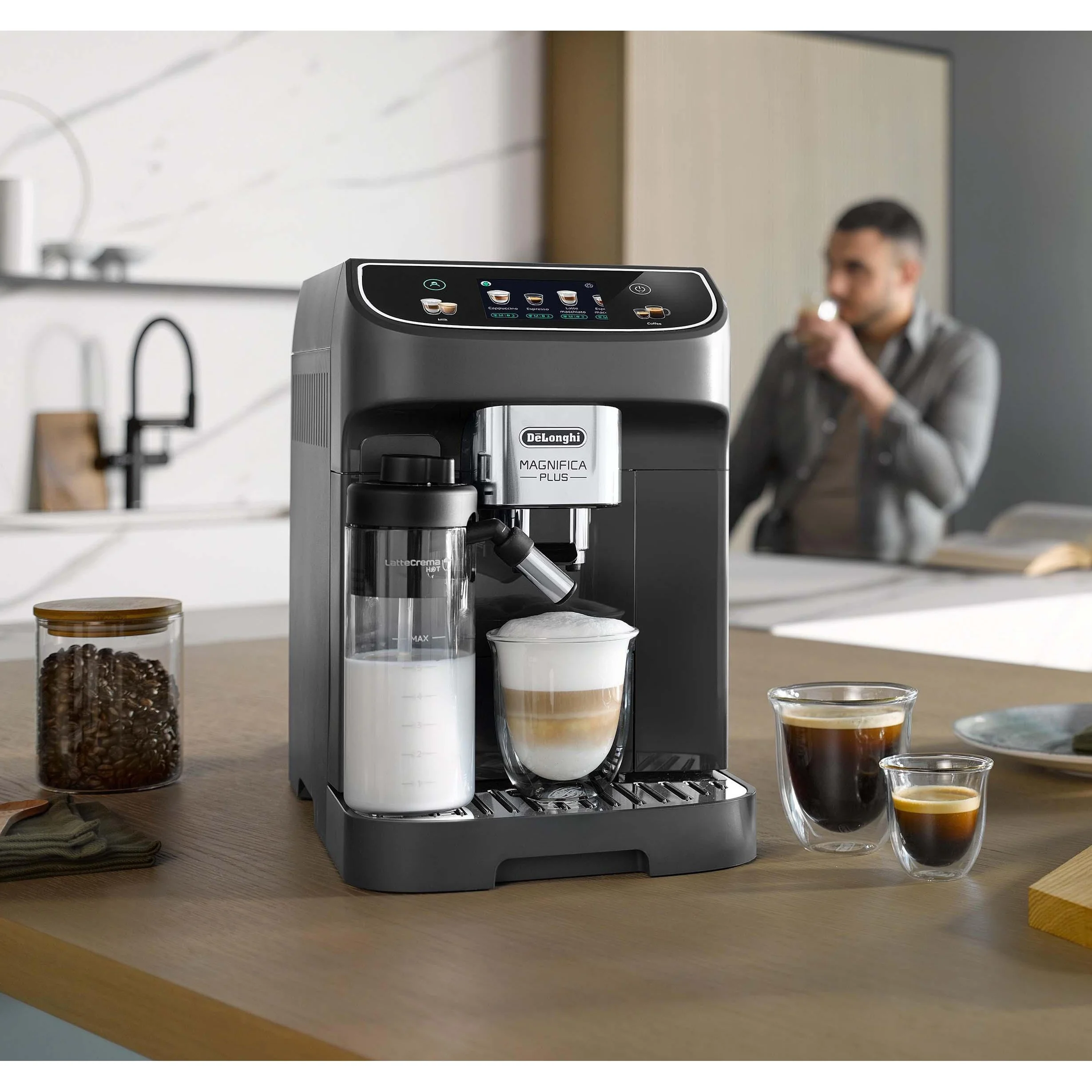 Кофемашина DeLonghi ECAM320.61.G S11 15 бар Зерновой, Молотый Американо, Двойной эспрессо, Капучино