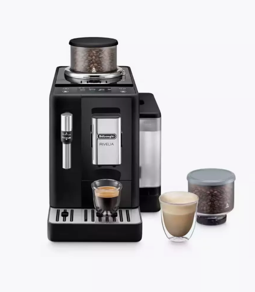 Кофемашина Delonghi Exam 440.35b 1450Вт 19 бар конейнер 250г емкость 1,4л 7 степеней помола.