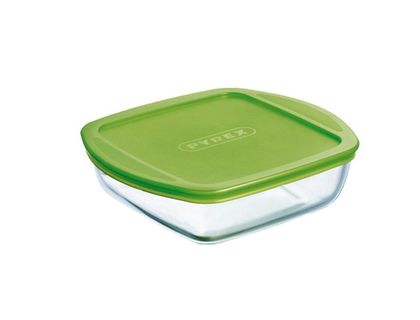 PYREX COOK&STORE Блюдо для запекания и выпечки с крышкой 25x22x7см квадратное